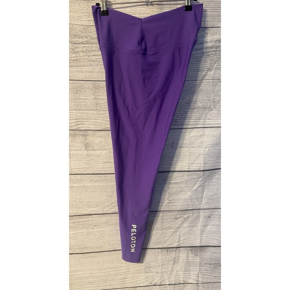 Women’s PELOTON Purple Leggings White Logo Size Large